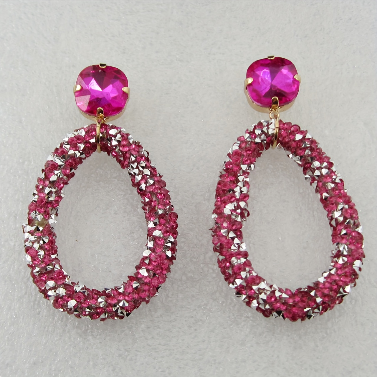 Retro Boho Rhinestone Dangle Earrings